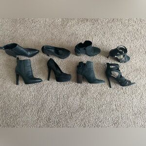 Black Women’s Shoe Bundle Boots Heels Strappy Sandals Pumps